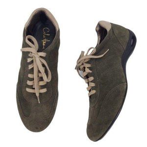 Cole Haan x Nike Air Khaki Green Genuine Suede Sneakers